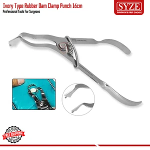 Herramienta de aislamiento dental pinza de presa de goma marfil para endodoncia y restaurador - Imagen 1 de 2