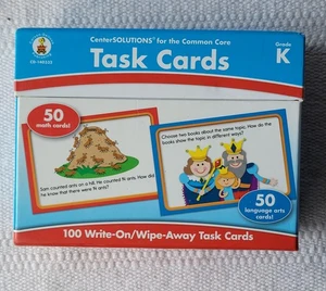 Carson-Dellosa CenterSOLUTIONS® Task Cards, Kindergarten, Box Of 100 Cards - Picture 1 of 11