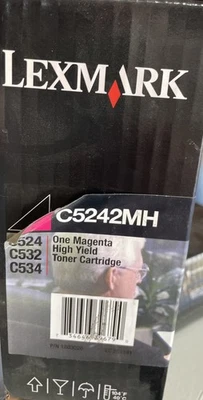 Lexmark C5242MH Magenta High Yield Toner Cartridge 5k Genuine OEM Original - Image 1 of 2