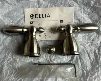 Delta H216SS Victorian Metal Lever Handle Set  of 2, Stainless Steel Finish - Image 1 of 4