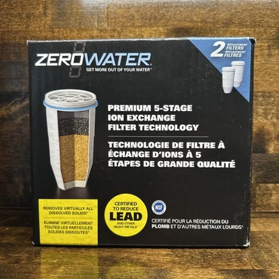 ZeroWater 5 Stage Advanced Filtration 2 Pack Replacement Water Filters - Image 1 of 4