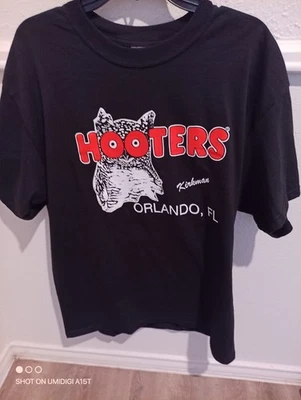 Camiseta negra grande Hooters Orlando Florida vintage nueva con etiquetas  Foto 1 de 4