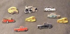 (9) Vintage Automotive Lapel Pin Lot Coupe Chevy Truck Volkswagen Bug Rare #1 - Picture 1 of 11