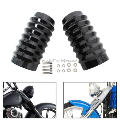 Cubierta deslizante de bota de horquilla superior de aluminio para Harley Touring Electra Road Glide King Foto 1 de 4