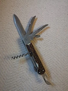 Taschenmesser Mit Hirschhorn Griffschalen Vintage Alt - Bild 1 von 11