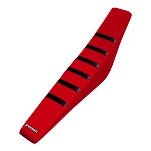 Cubierta de asiento acanalada con pinza roja negra costillas Honda CRF 250 2018 2019 2020 2021 - Imagen 1 de 2