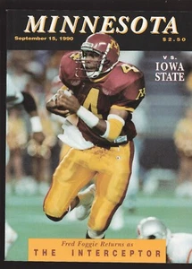 Minnesota Gophers Iowa State Big 10 Program Sept 15 1990 z2 - Picture 1 of 9