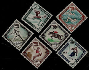 1960 Olympic Games Rome & Squaw Valley Figure Skating Swimming Horse Jump Stamps