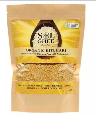 Sol Ghee Organic Kitchari Moong Dhal & Basmati Rice Mix 400g • 17$