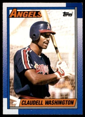 1990 Topps Claudell Washington California Angels #705 - Image 1 of 2