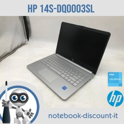 HP Laptop 14S-Dq3000Sl Intel Celeron N4500 RAM 4GB DDR4 SSD 128GB 14" - Immagine 1 di 4