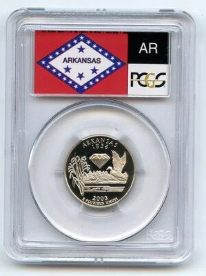 2003 S 25C Clad Arkansas Quarter PCGS PR70DCAM - Image 1 of 2