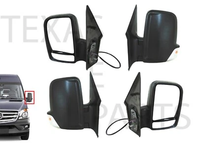 For 2006-2018 Sprinter Left Right Side Mirror Short Arm Heated Power Signal Set - Image 1 of 4