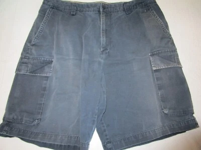 Pantalones Cortos Carga Structure Vintage Para Hombre Azul Súper Sarga Algodón Talla 38 Foto 1 de 4