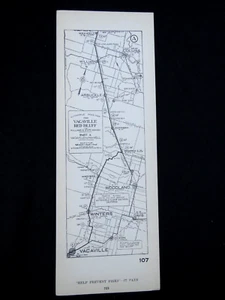 Mapa de tiras Auto Club AAA #107 Vacaville a Maxwell, California años 20 - Imagen 1 de 2