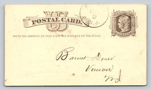 1875 UX5 Liberty 1c Postal Card Office of SUSSEX COUNTY MUTUAL INSURANCE CO Bill - Picture 1 of 3