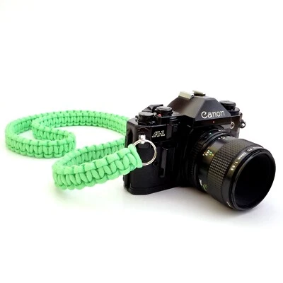 GREEN CAMERA 36" NECK STRAP PARACORD DSLR LEICA LEICA SONY CANON FUJI NIKON - Image 1 of 4