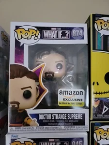 Funko Pop! Marvel: ¿Qué pasaría si...? Dr. Strange Supreme #874 Brillow Amazon GITD en mano - Imagen 1 de 1