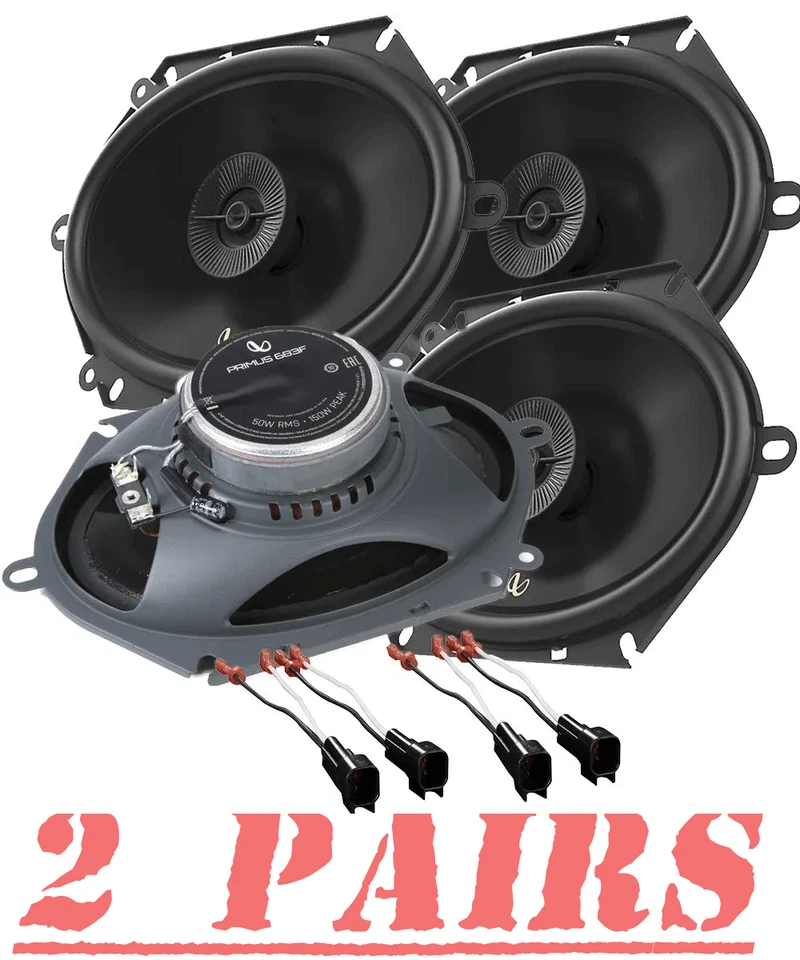 Infinity 6x8" (5x7) Front & Rear Door Speakers Kit for 1999-2014 Ford F-150, 250 Foto 1 de 4