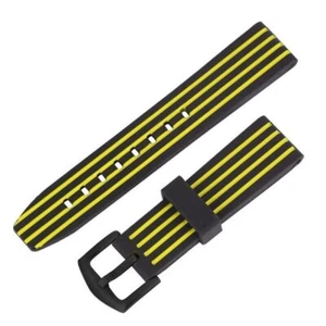 Rubber Strap Yellow/Blue/Red 20/22/24mm Waterproof Watch Band Quick Release Bar - Picture 1 of 13