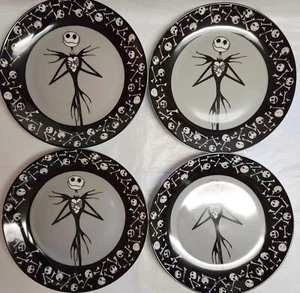 "Juego de 4 platos de ensalada laterales de Halloween Pesadilla antes de Navidad Jack Skellington 8""" - Imagen 1 de 8