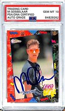 1992 Saved By The Bell MARK PAUL GOSSELAAR Zach Signed Card #12 PSA/DNA 10 SLAB