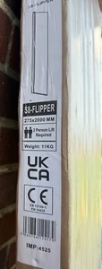 2000mm x 275mm Glass Shower Screen Flip Panel - S8 Flipper - Picture 1 of 2