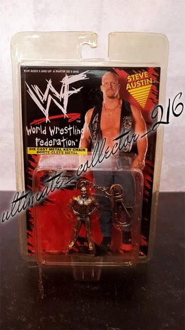 WWF WWE Stone Cold Steve Austin 1998 Vintage Die Cast Metal Key Chain Cover