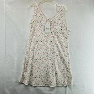 Karen Neuburger ärmelloses Just Rosy Nachthemd Medium neu mit Etikett geblümt - Bild 1 von 13