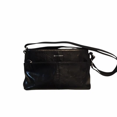Giani Bernini Elegant Black Fine Leather Crossbody Bag - Image 1 of 4