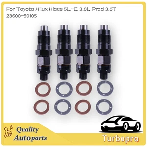 4PCS New Fuel Injectors 23600-59325 For Toyota Hilux Hiace 5L-E 3.0L Prad 3.0T - Picture 1 of 6