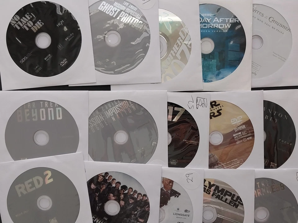 DVD Movies - Pick and Choose - All tested - Disc Only,  no case,  all $1.68 each - Image 1 of 1