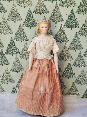 Антикварная немецкая 17-дюймовая кукла Alt Beck Gottschalck императрица Евгения паросская фарфоровая кукла - Изображение 1 из 4