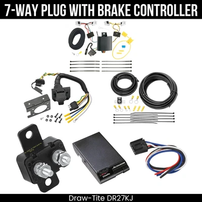 Cableado DrawTite 7 vías + control de freno para 15-18 City Express 13-21 Nissan NV200 Foto 1 de 4