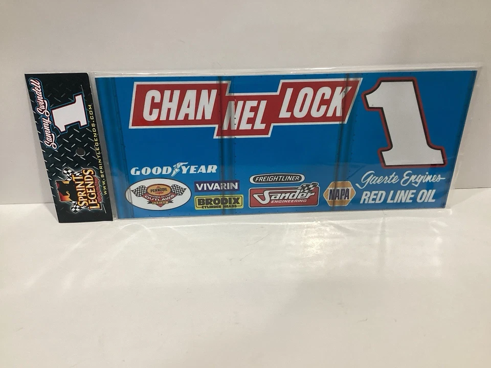 Металлическая панель крыла Sprint Legends Sammy Swindell #1 Channellock 7 X 16 - Изображение 1 из 1