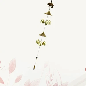 Elephant Shaped Alloy Wind Chime Household Aeolian Bells Bronze Wind Bells Home - Picture 1 of 11