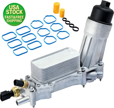 Carcasa de filtro de enfriador de aceite de motor de aluminio para Jeep Dodge Chrysler Ram 3,6 L 11-16 Foto 1 de 4