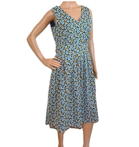Vestido SEASALT Talla 12 Algodón "Picnic Spot Forrado Verano Estampado Margarita Estilo Vintage - Imagen 1 de 5