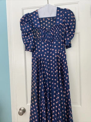 Vestido de lunares años 30 con cremallera frontal Foto 1 de 4