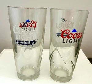 COORS LIGHT TAMPA BAY Lightning 2021 Stanley Cup Set Limited Edition Glasses (2) - Picture 1 of 6
