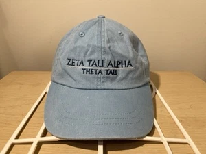Baseball-Golfkappe Zeta Tau Schwesternschaft blau Riemen hinten Alpha Theta Tau Schwesternschaft College - Bild 1 von 9