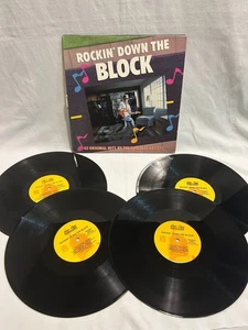 Various – Rockin' Down The Block / Silver Eagle Records / 4 Discs / VG+ Lp - Picture 1 of 2