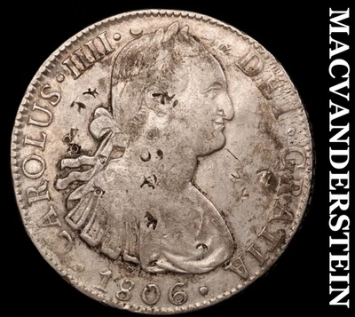 México: 1806 Mo TH oito reais - escasso sem reserva #F3834 - Imagem 1 de 2