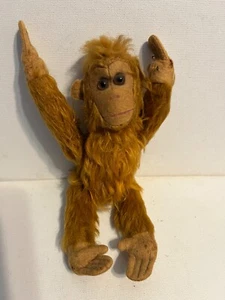 STEIFF JOCKO ? Monkey Jointed Moving Head 9 1/2 Inch Glass Eyes Really Old - Picture 1 of 7