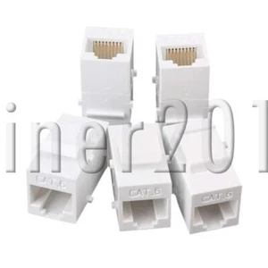 5x Cat6 Inline RJ45 Keystone Wall Coupler Jack Adapter for CAT5e Ethernet Cables - Afbeelding 1 van 12