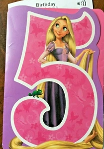 MUSICAL Age 5 Birthday Card for Girl 5th BIRTHDAY Disney "I See the Light" - Picture 1 of 4