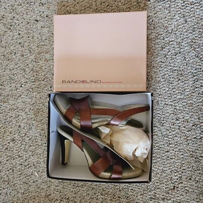 Bandolino - Slingback leather sandals 4" heel  - Women's 9.5M - Image 1 of 4
