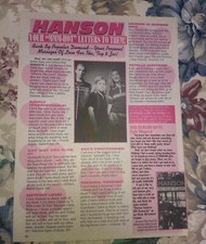 Hanson pin up clipping teen magazine Zac Ike Taylor brothers H