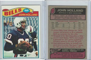 1977 Topps Football, #17 John Holland, Buffalo Bills