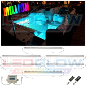 6pc LEDGlow Million Color LED Boat & Marine Cabin Neon Light Kit - Waterproof - Picture 1 of 6